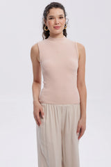Polera Mujer Rib Palo Rosa