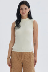 Polera Mujer Rib Crema