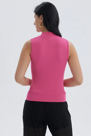 Polera Mujer Rib Fucsia