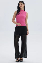 Polera Mujer Rib Fucsia