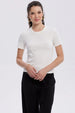 Polera Mujer Rib Crop Lisa Crudo