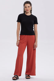 Polera Mujer Rib Crop Lisa Negro