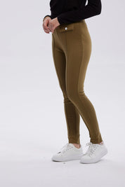 Calza Mujer Pretina Elasticada Verde Militar