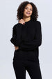 Sweater mujer trenzado negro tejido casual