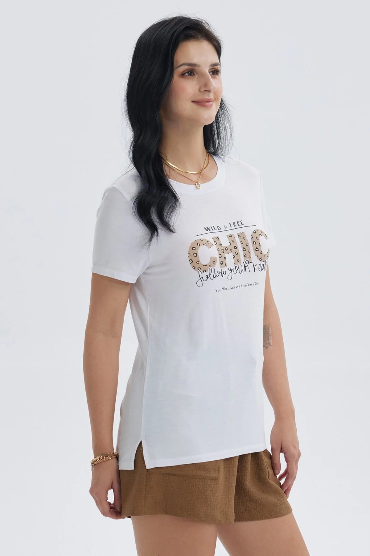 Polera Mujer Print Blanco