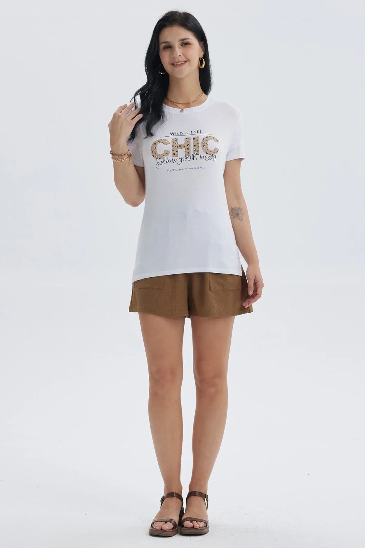 Polera Mujer Print Blanco