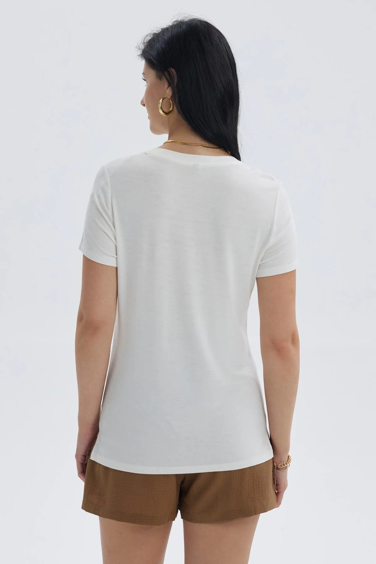 Polera Mujer Print Crudo