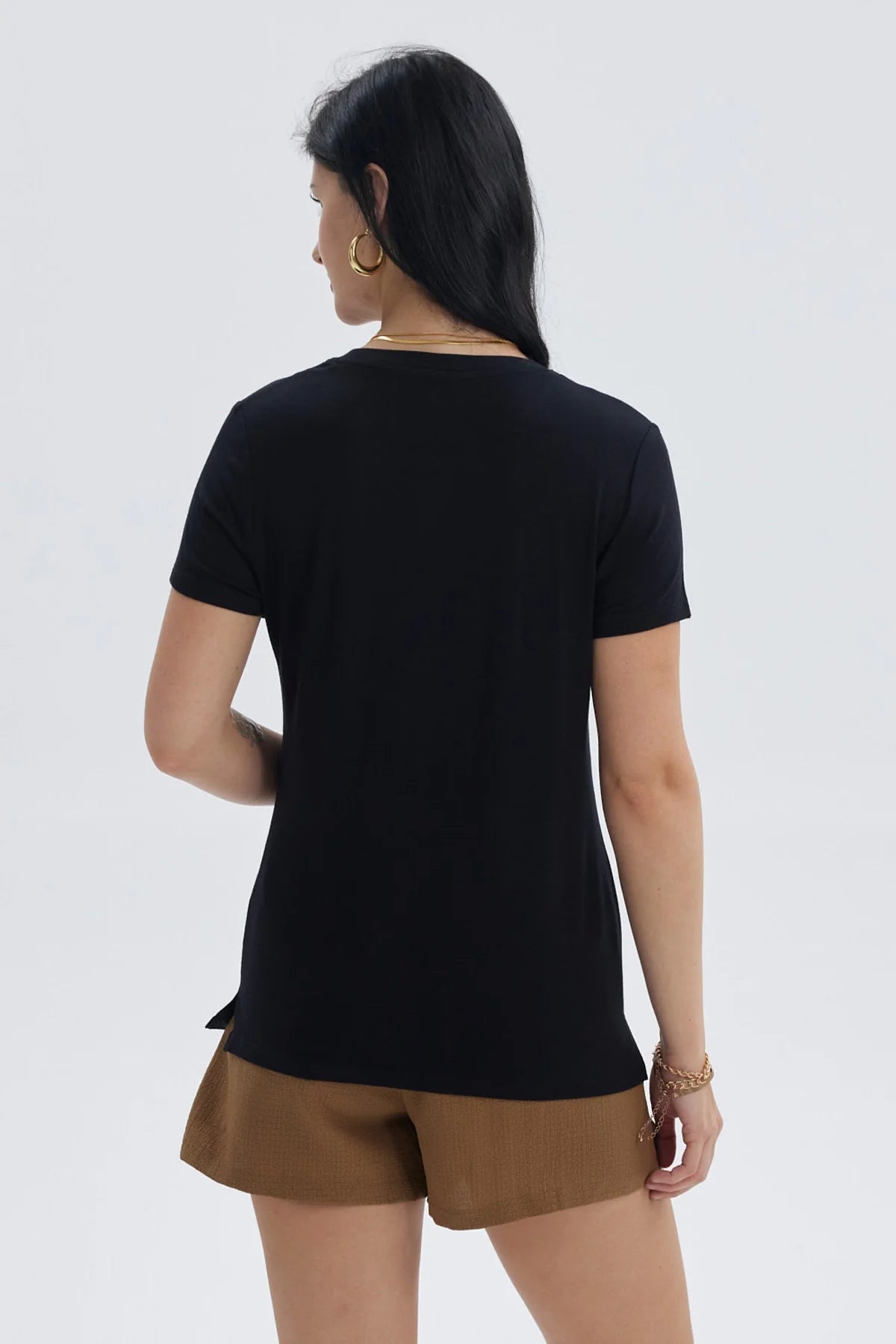 Polera Mujer Print Negro
