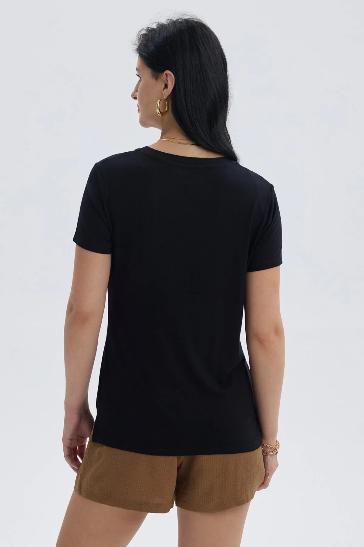 Polera Mujer Print Negro