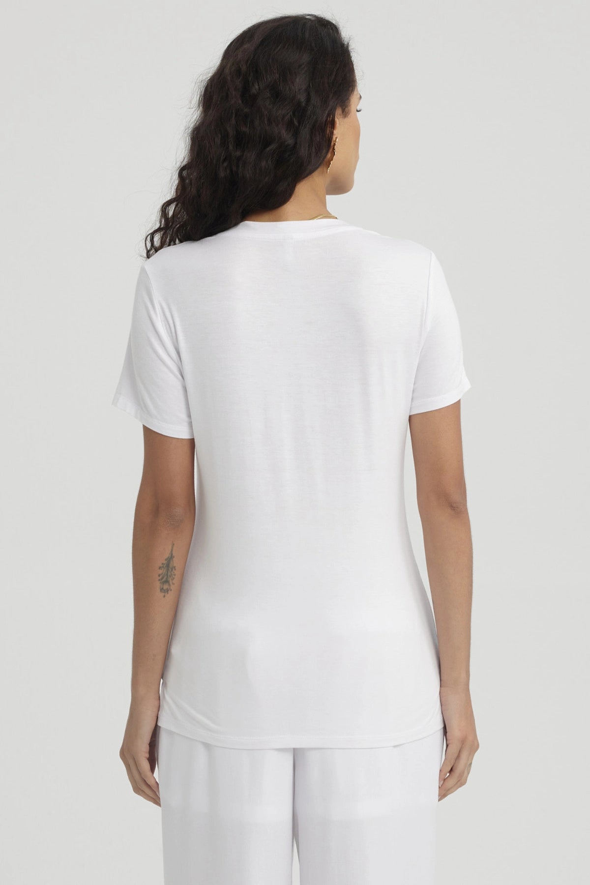 Polera Mujer Print Blanco / Negro