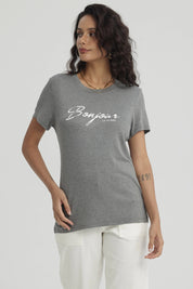 Polera Mujer Print Gris