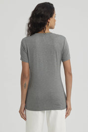 Polera Mujer Print Gris
