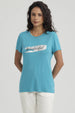 Polera Mujer Print Turquesa