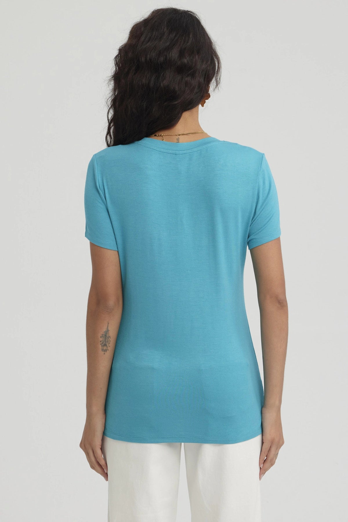 Polera Mujer Print Turquesa