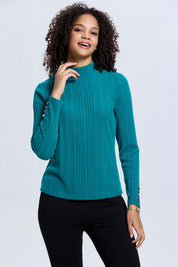 Polera Mujer Camman de Rib Lisa Calipso Oscuro
