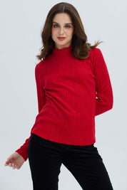 Polera Mujer Camman Rojo Oscuro