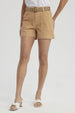 Short Mujer Con Cinturón Camel