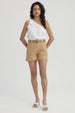 Short Mujer Con Cinturón Camel