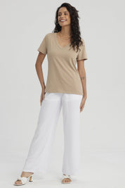 Polera Mujer Lisa Beige