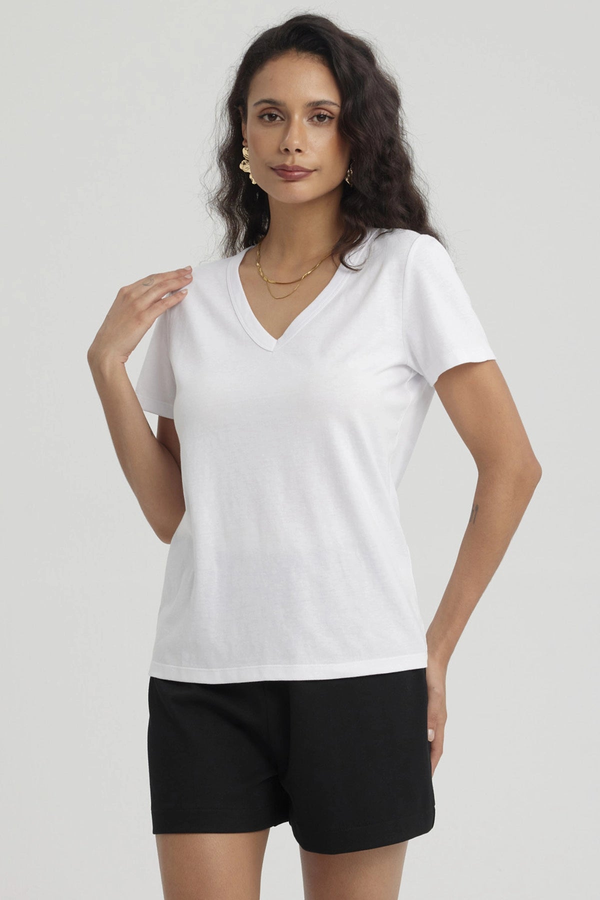 Polera Mujer Lisa Blanco