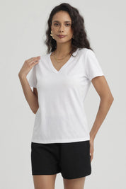 Polera Mujer Lisa Blanco
