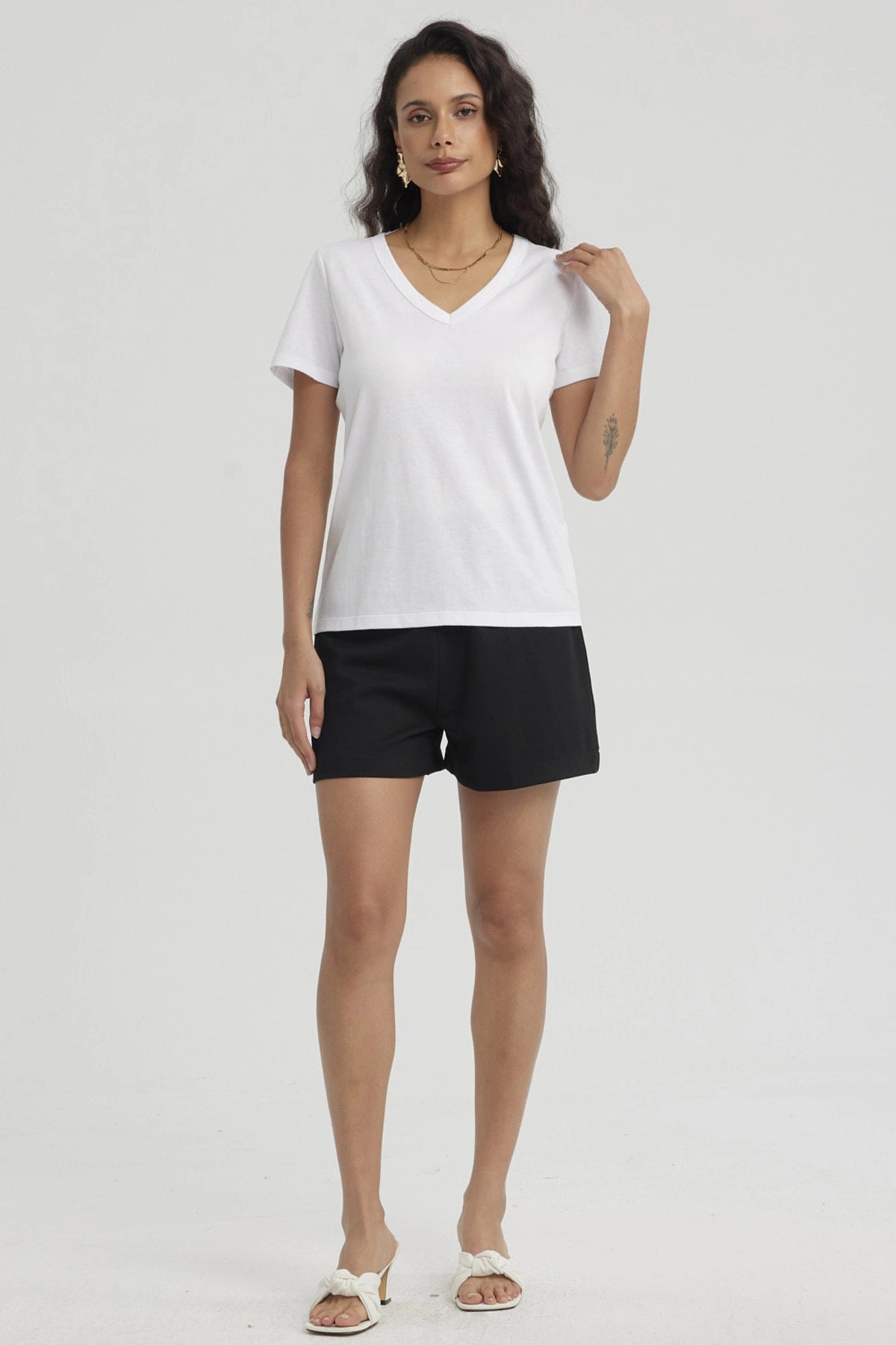 Polera Mujer Lisa Blanco