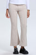 Pantalón mujer sastrero tiro alto beige casual