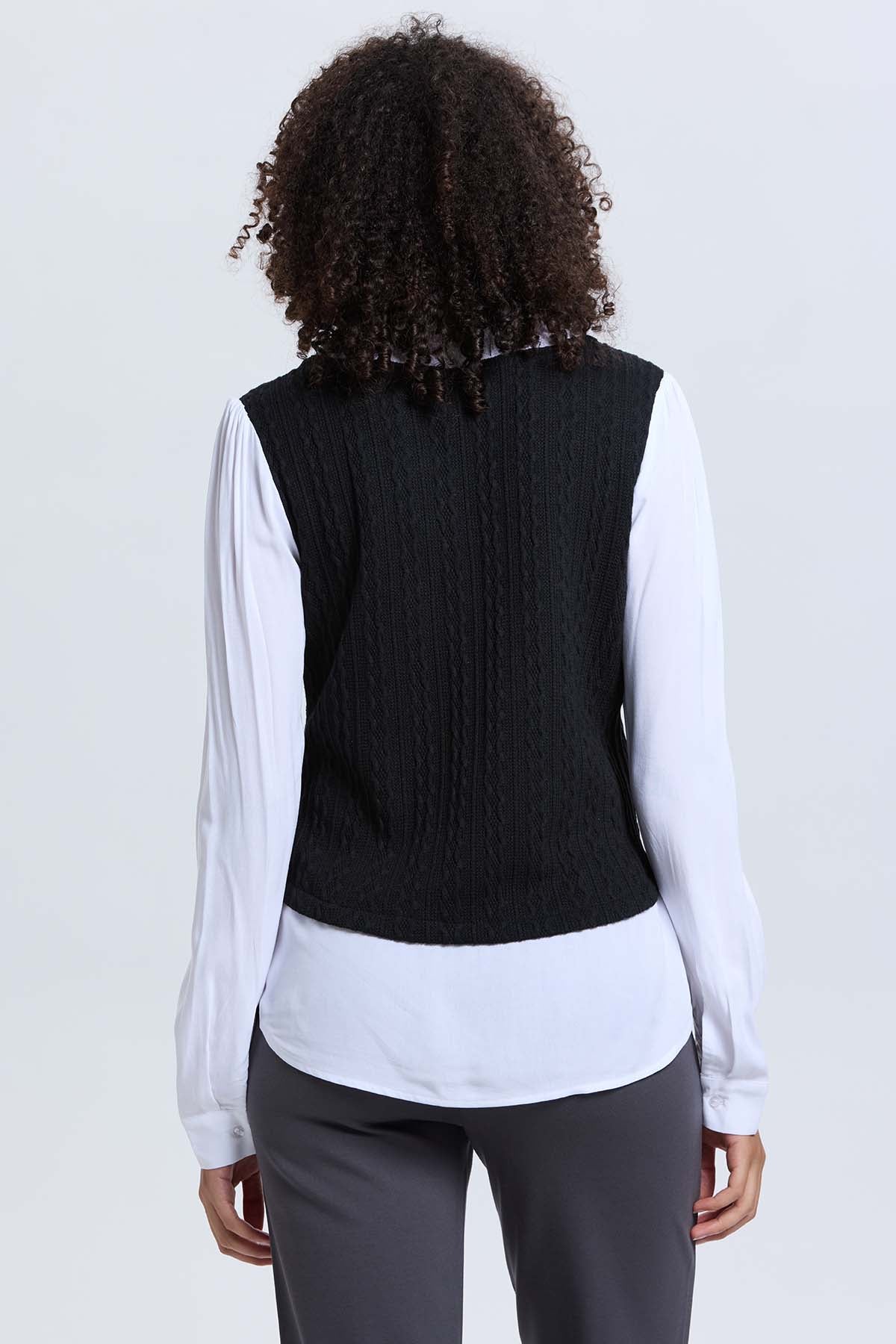 Sweater Mujer Casual Blusa Negro