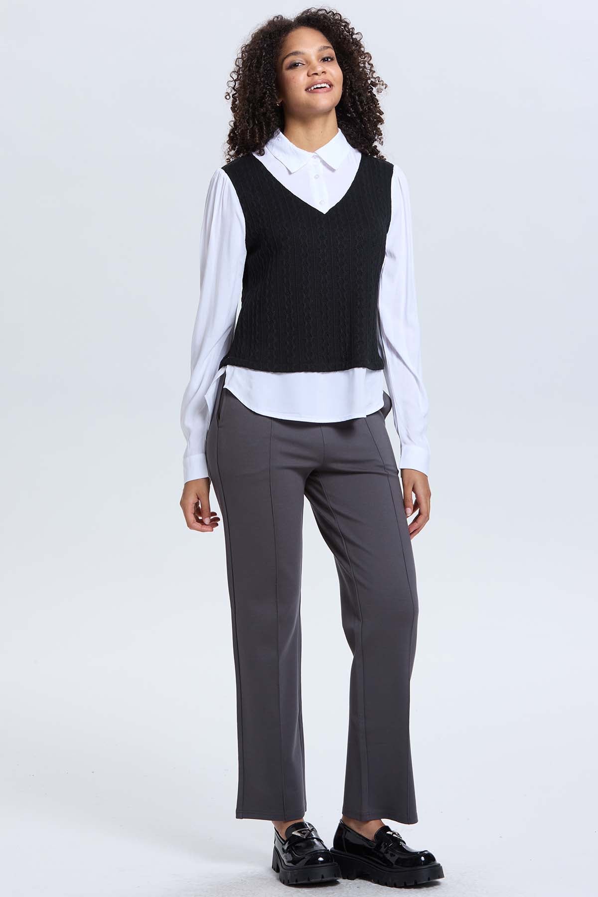 Sweater Mujer Casual Blusa Negro