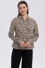 Blusa Mujer Abotonada Rapport Beige