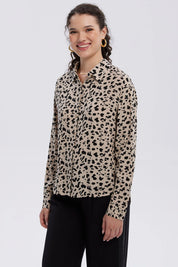 Blusa Mujer Abotonada Rapport Beige