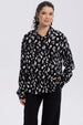 Blusa Mujer Abotonada Rapport Negro / Blanco