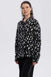 Blusa Mujer Abotonada Rapport Negro / Blanco