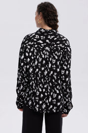 Blusa Mujer Abotonada Rapport Negro / Blanco