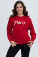 Polerón Mujer Print Posicional Rojo