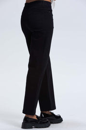 Pantalón Mujer Abotonado Negro
