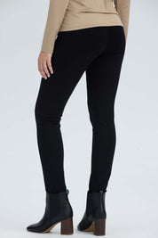 Calza Mujer Aplicación Botones Negro