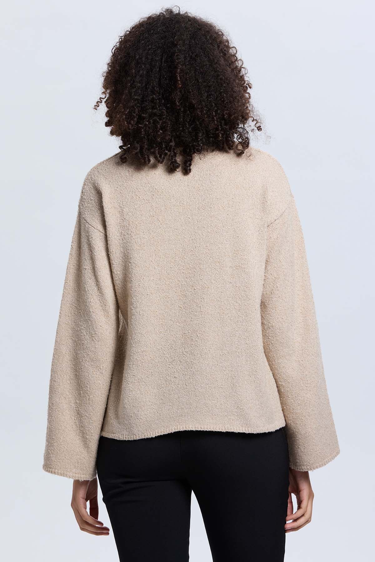 Sweater Mujer Manga Ancha Beige