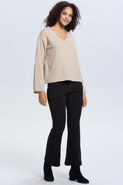 Sweater Mujer Manga Ancha Beige