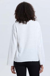 Sweater Mujer Manga Ancha Crudo