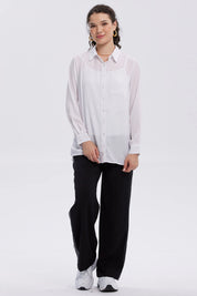 Blusa Mujer Abotonada Blanco
