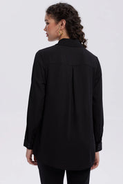 Blusa Mujer Abotonada Negro