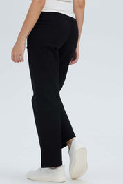 Pantalón Mujer Con Cinturón Y Bolsillos Negro