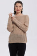 Sweater Mujer Calado Casual Beige