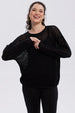 Sweater Mujer Calado Casual Negro