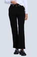 Pantalón Mujer Aplicación Hebilla Negro