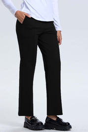 Pantalón Mujer Aplicación Hebilla Negro