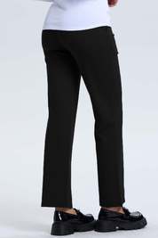 Pantalón Mujer Aplicación Hebilla Negro