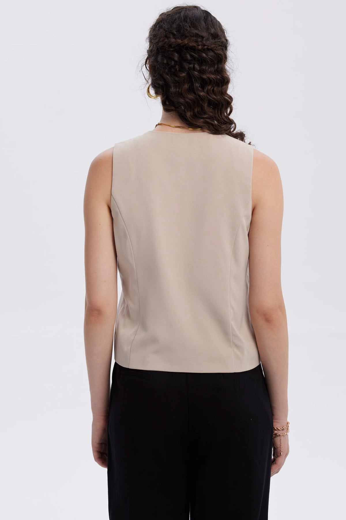 Blazer Mujer Abotonado Beige