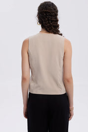 Blazer Mujer Abotonado Beige